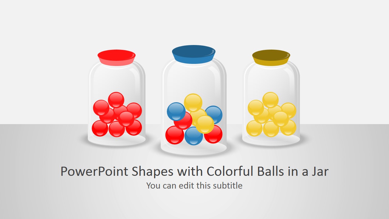 Jar Shapes with Small Colorful Balls