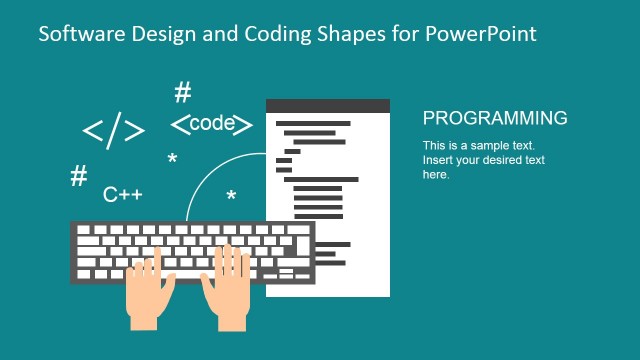 Website Layout IDE Coding PowerPoint Shapes