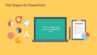 Flat Blackboard Shape for PowerPoint and Task List