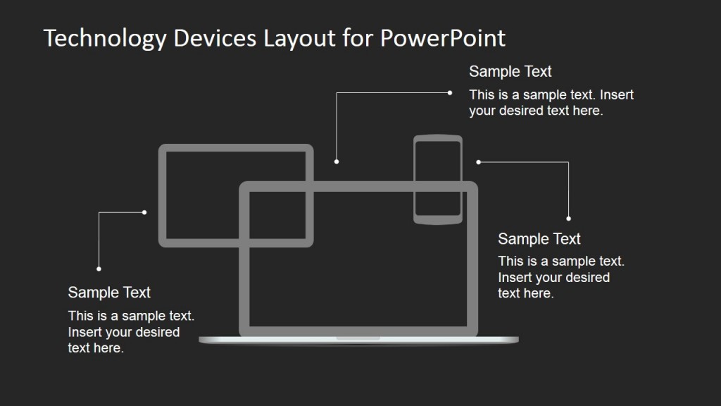 Technology Layout Design for PowerPoint - Dark Background - SlideModel
