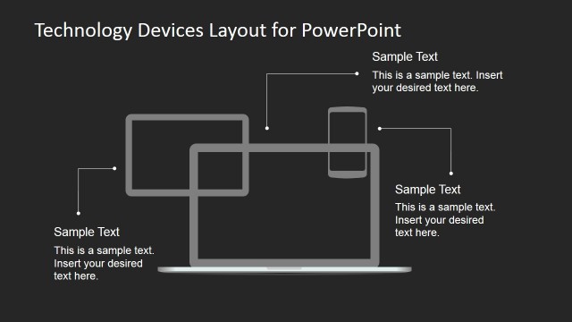 Technology Layout Design for PowerPoint – Dark Background