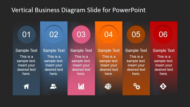 Vertical Business Diagram Slide for PowerPoint