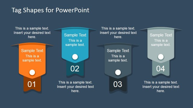 Four Steps Modern Tag Design for Marketing Presentations