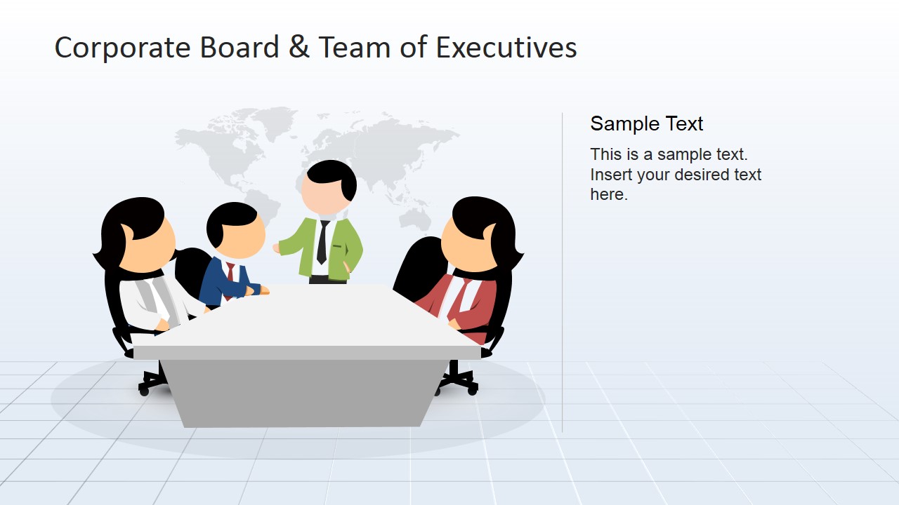 Clip Art images of A Board of Executives Around Table
