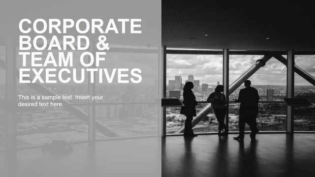 Corporate Board & Team of Executives Template for PowerPoint