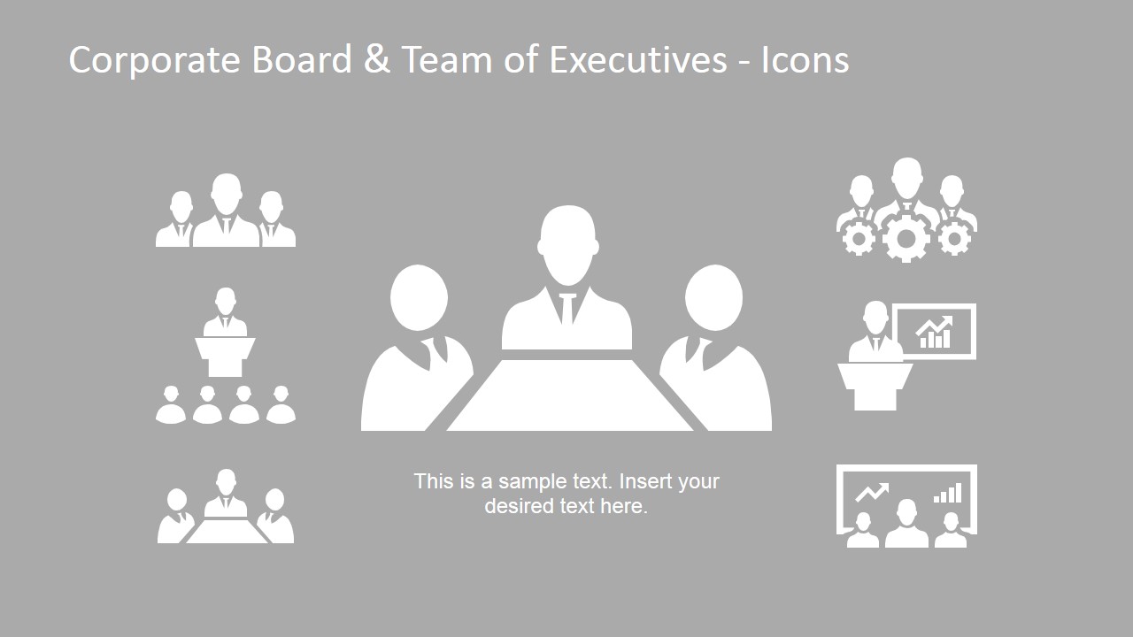 Roles of Executive Team Generic Icons for PowerPoint
