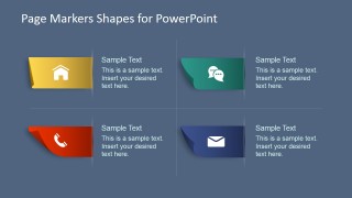 PowerPoint Icons in Paper Markers Shapes