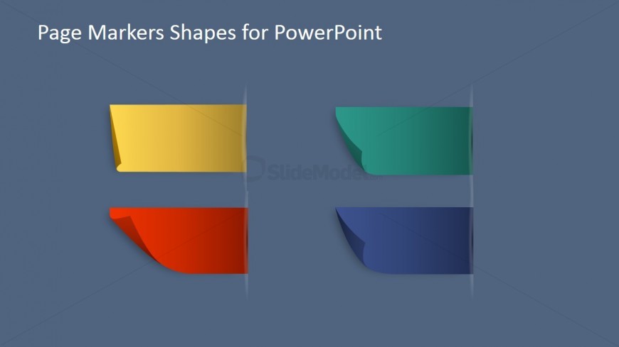 PowerPoint Shapes of Paper Markers to Drag & Drop