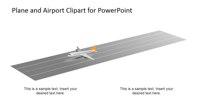 Plane and Airstrip PowerPoint Clipart Scene