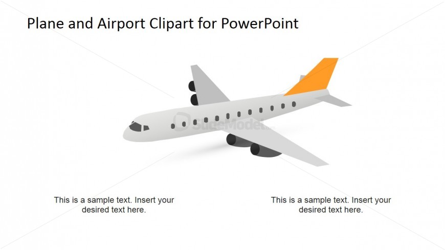 PowerPoint Clipart of Plane.