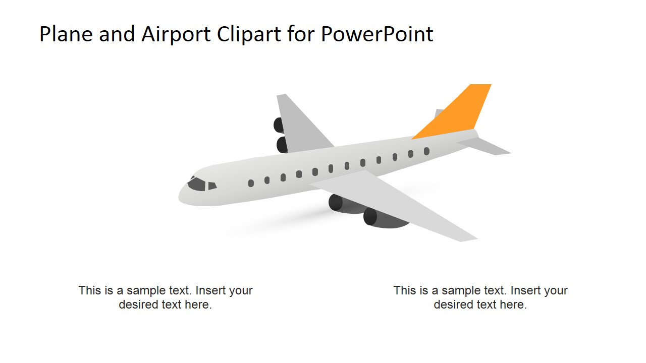 PowerPoint Clipart of Plane.