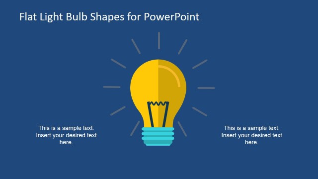 Flat Light Bulb Shapes for PowerPoint