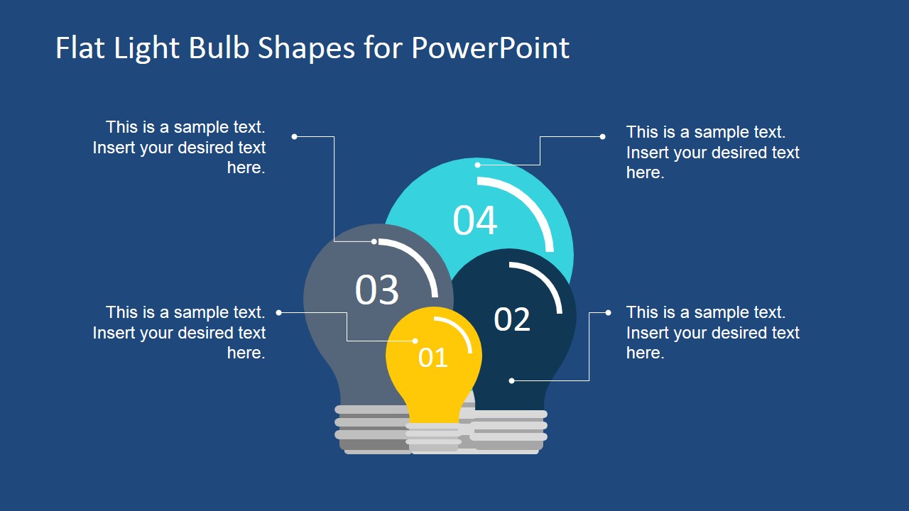 Flat Light Bulb Shapes for PowerPoint - SlideModel