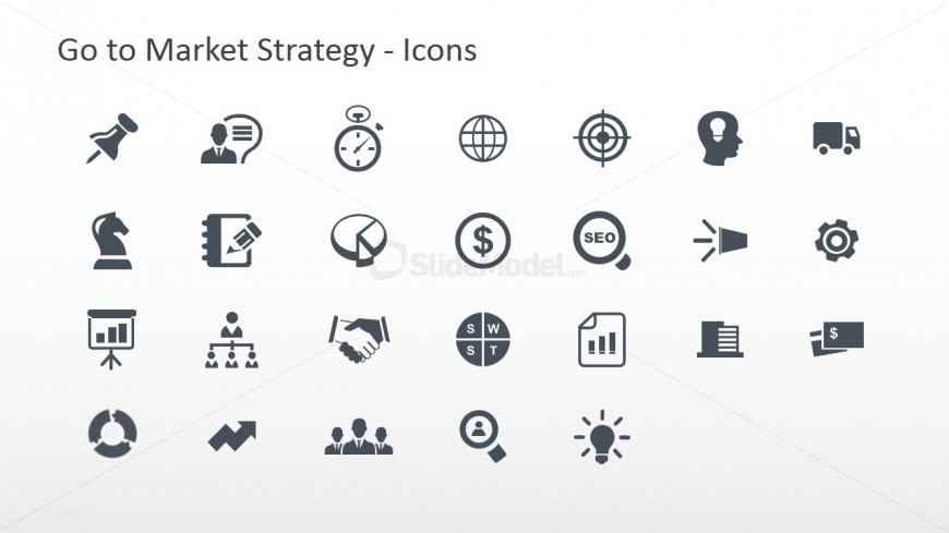 Go To Market Strategy PowerPoint Icons