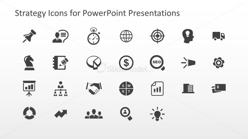 Strategy Icons Collection Slide for Presentations