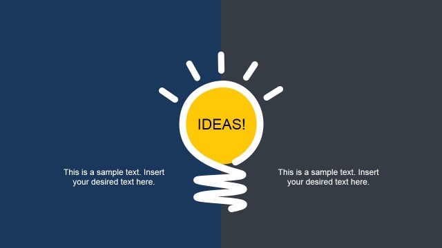 Flat Light Bulb PowerPoint Template