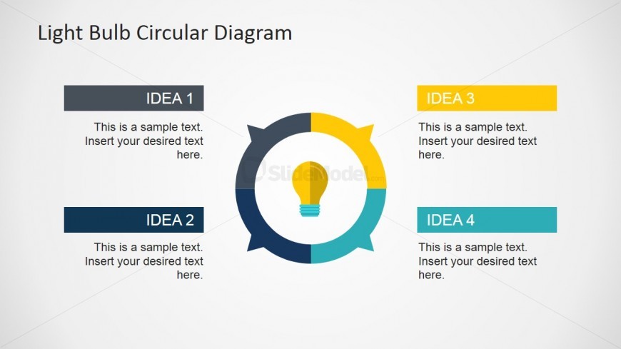 Creative Circular Diagram Light Bulb Slide