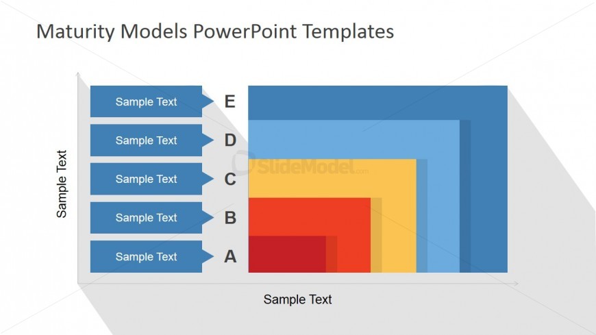 2D Flat Layered Maturity Model PowerPoint Design
