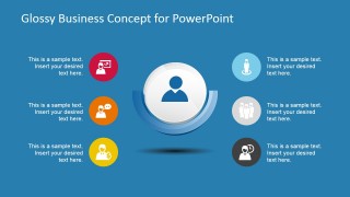 3D Business Glossy Icon for PowerPoint