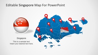 PowerPoint Map of Singapore Island State