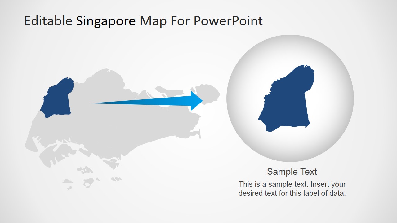 Highlighted Individual State in PowerPoint Singapore Map