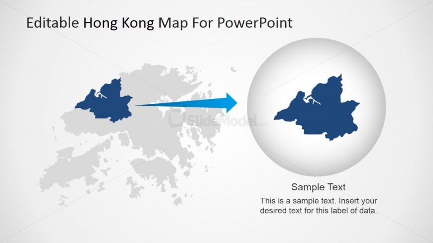 Hong Kong Map Indicating Northwestern Area