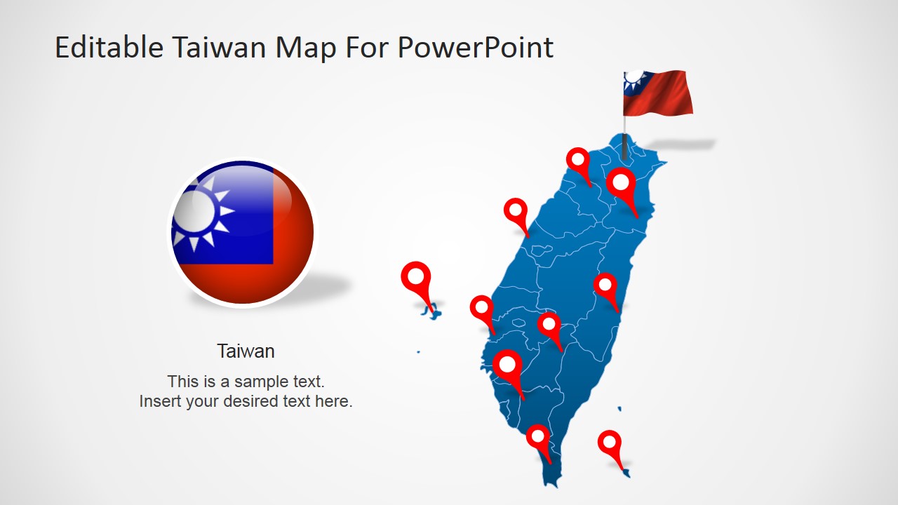 Taiwan Clipart with GPS Icons