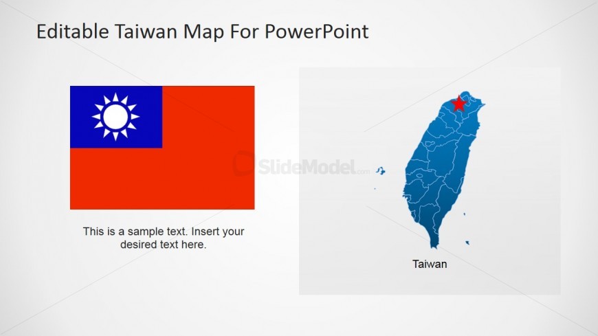 Taiwan Flag and Map for PowerPoint