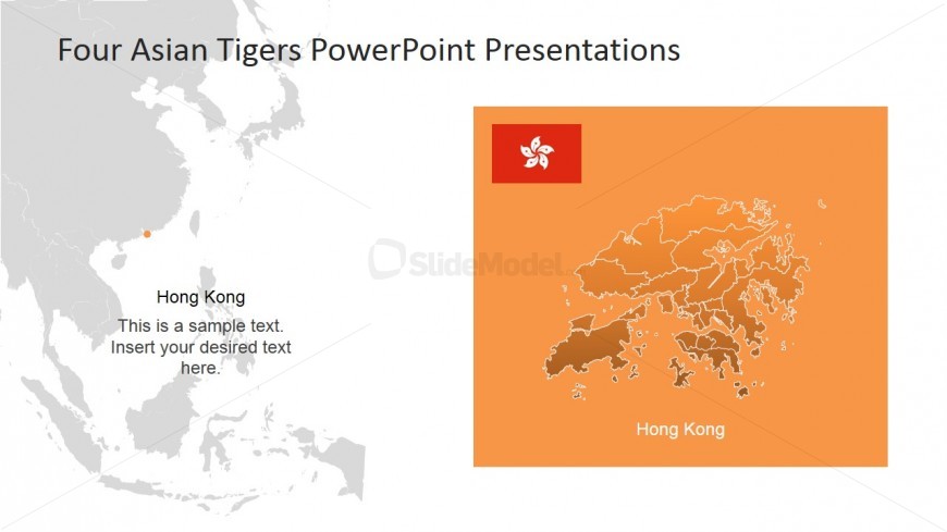 Hong Kong PowerPoint Map Asian Tiger