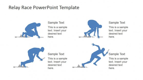 Runner’s Starting Positions PowerPoint Silhouettes