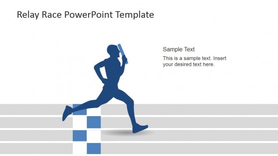 Runner Reaching the Finish Line PowerPoint Scene