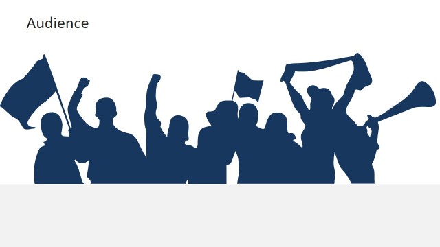 PowerPoint Silhouette of Cheering Crowd Scene