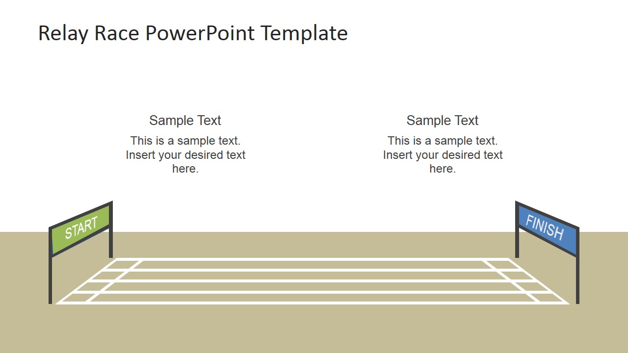 Starting Point to Finish Line PowerPoint Slide Design