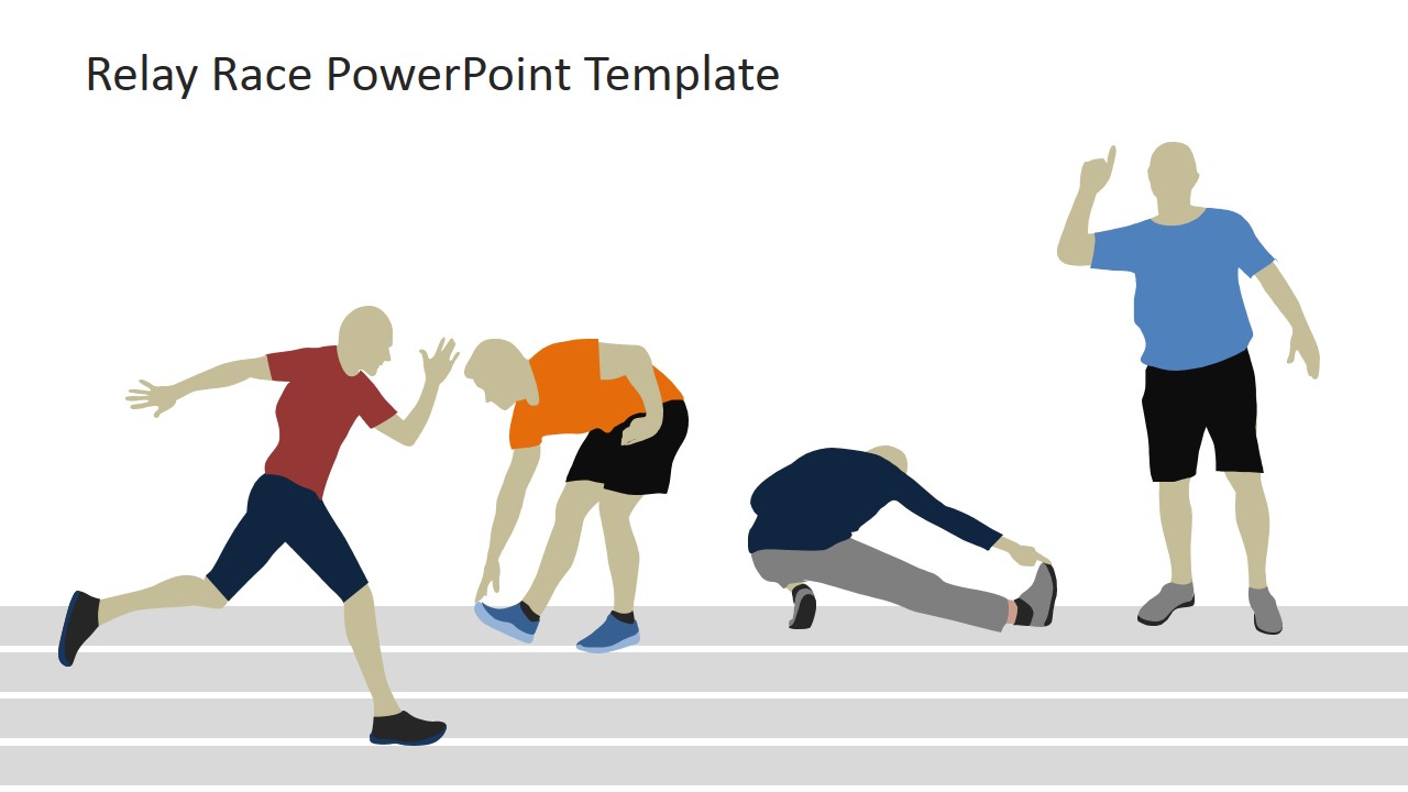 Relay Race Warm-up PowerPoint Clipart