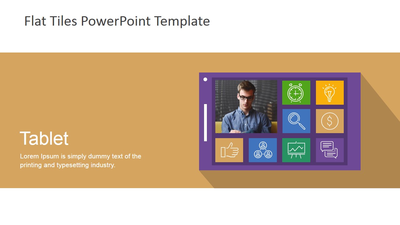 Flat Tiles PowerPoint Template SlideModel