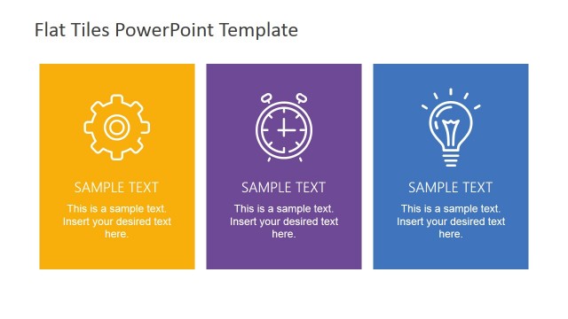 Three Vertical Column Tiles PowerPoint Layout