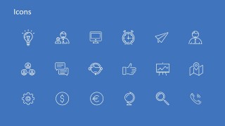 Generic Icons with Blue Backdrop