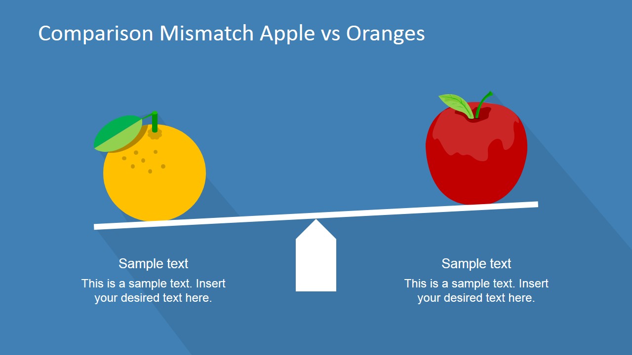 Compare Apple and Orange Idiom PowerPoint Template