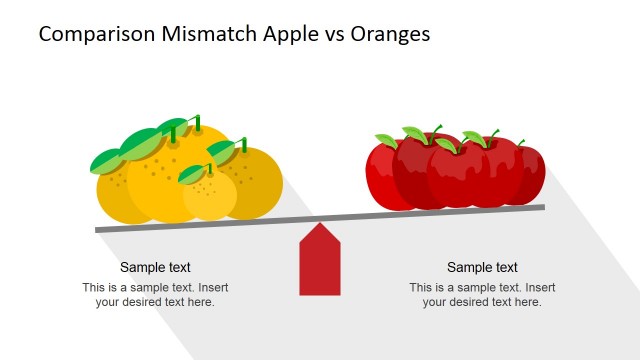 Comparison of Apples and Oranges PowerPoint Scene
