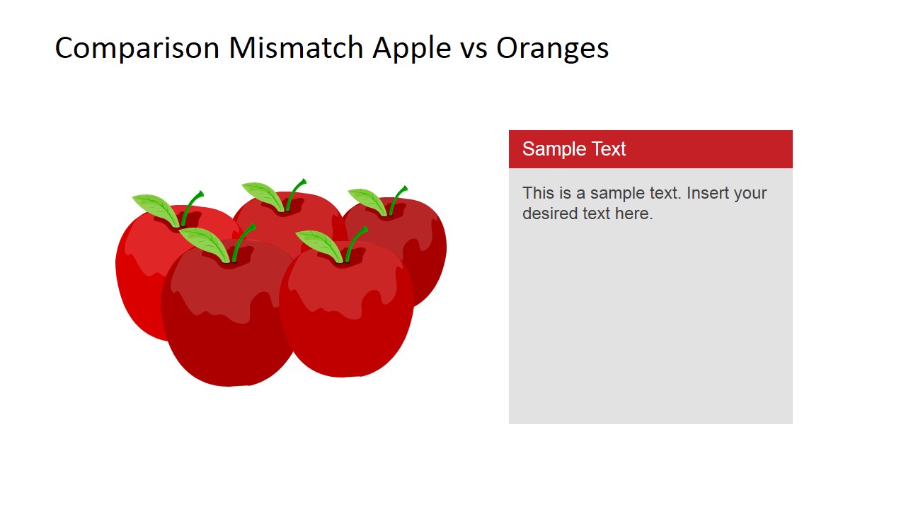 Compare Apples and Oranges Clipart SlideModel