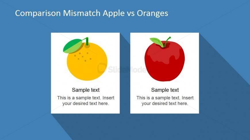 Orange and Apples Clipart Flat Shapes for PowerPoint