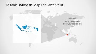 PowerPoint Magnified Indonesia Map in the World