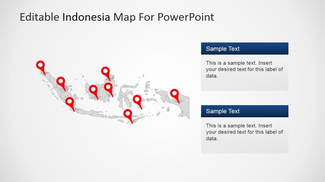 Political Outline Map of Republic of Indonesia