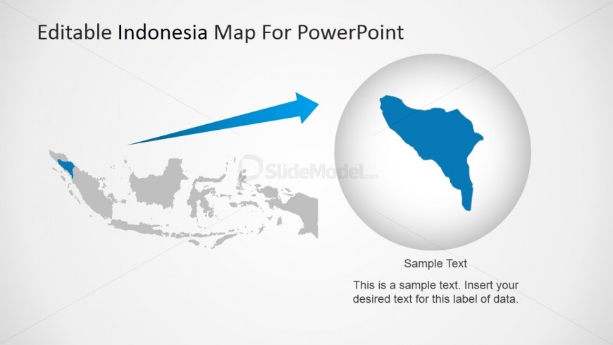 PowerPoint Map of Indonesia with State Highlighted