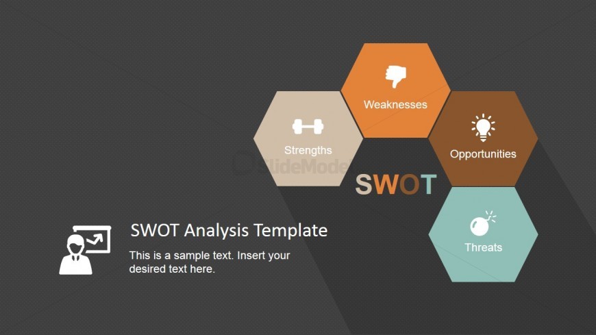 Flat Design SWOT Analysis PowerPoint Template