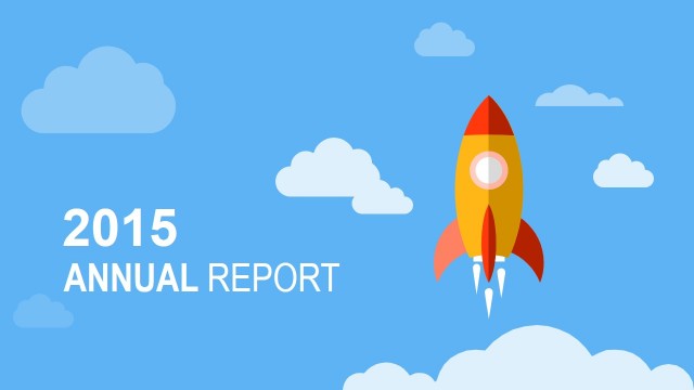 Flat Annual Report PowerPoint Template