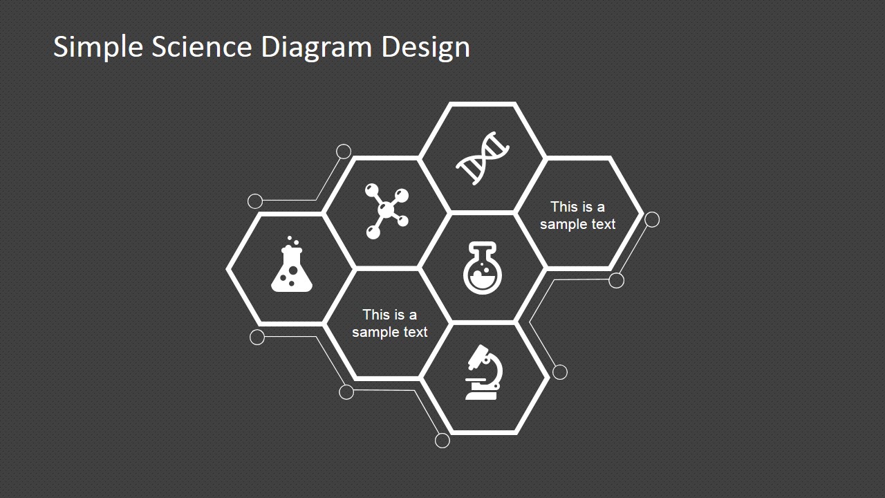 Science Diagram Design with Hexagons
