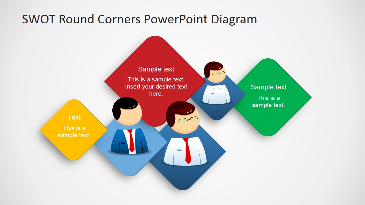 SWOT PowerPoint Template Round Corners SlideModel