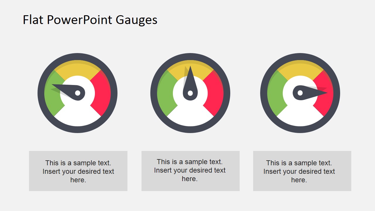 Flat Colorful Gauges for PowerPoint