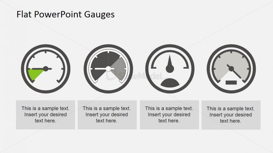 Flat Gauge Designs for PowerPoint
